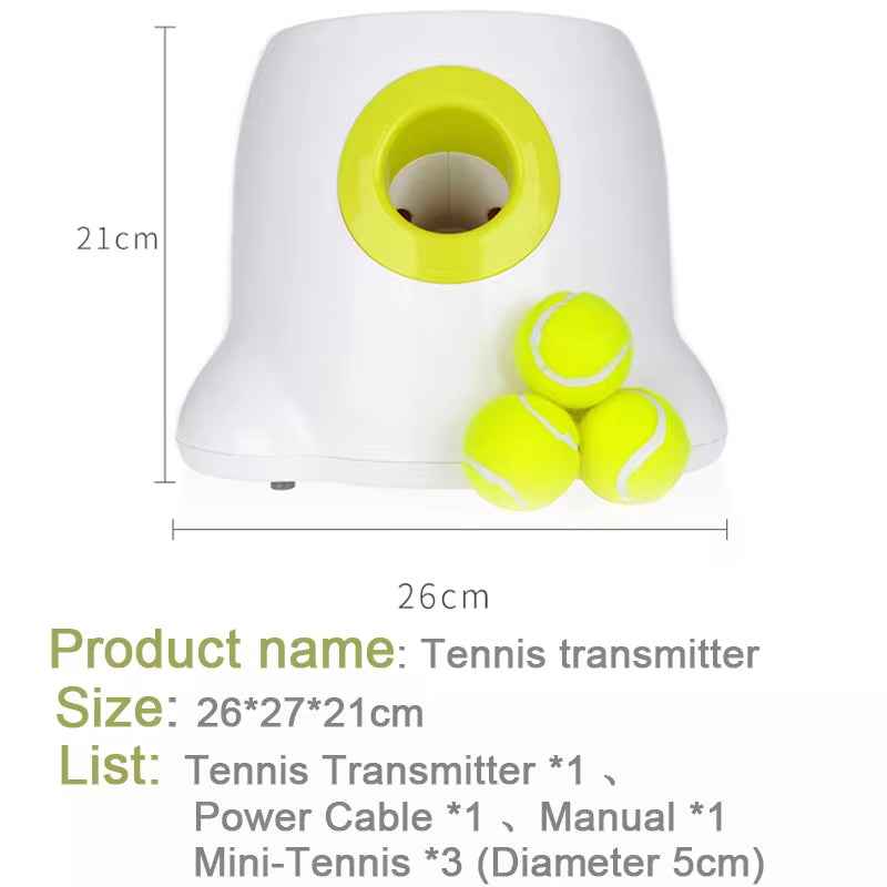 Automatic Dog Ball Launcher – Interactive Tennis Ball Thrower for Small Dogs with Adjustable Distance