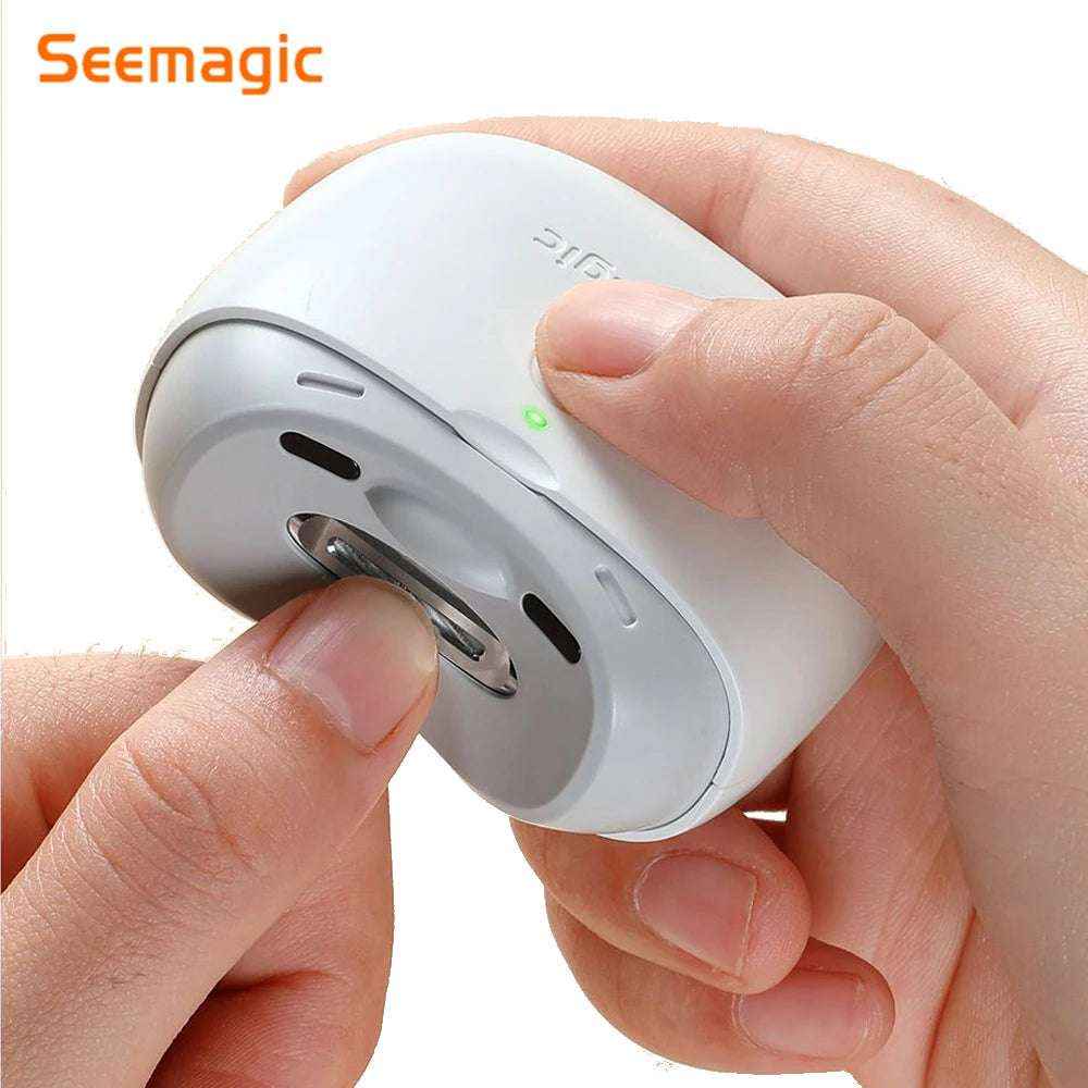 Upgrade Seemagic Electric Automatic Nail Clipper Pro – Touch Start, LED Light, Infrared Safe Trimmer