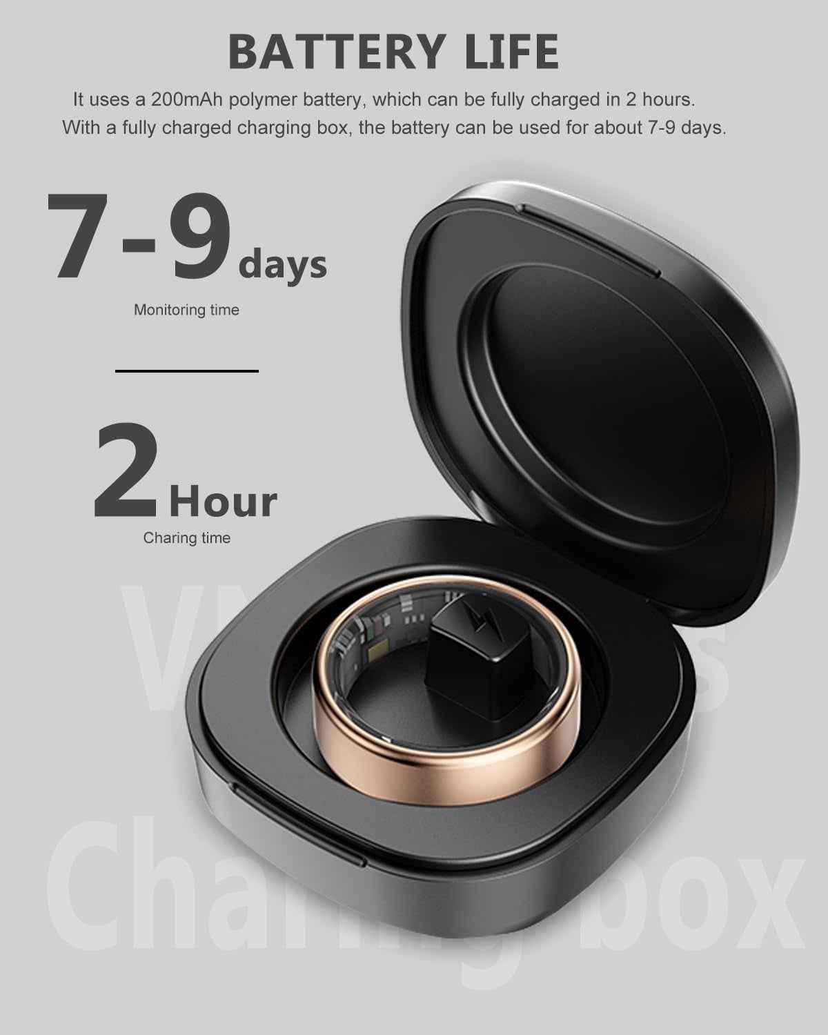 2025 Upgrade Smart Ring Health Tracker – Waterproof Fitness Ring with Sleep, Heart Rate & Activity Tracking