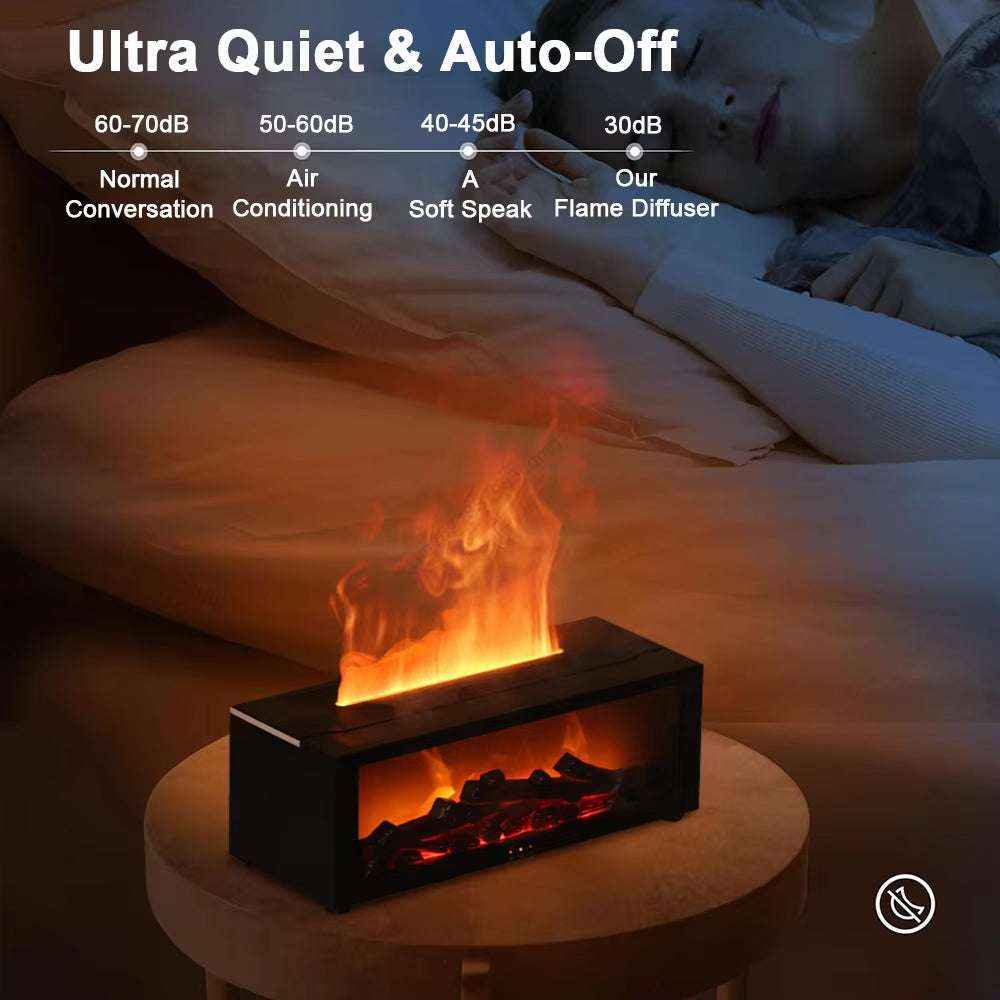 Flame Essential Oil Diffuser & Air Humidifier – 7 Color LED Night Light | 150ML Ultrasonic Aromatherapy Diffuser for Home, Bedroom, Office