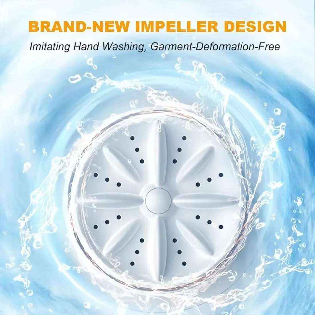 Wireless Mini Portable Washing Machine for Underwear & Socks - 1L Capacity