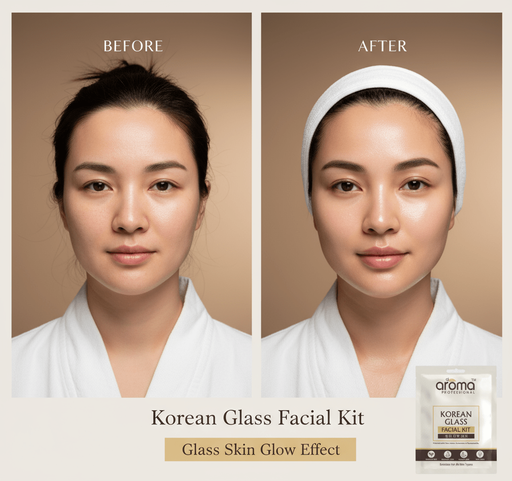 Alaoma Korean Glass Facial Kit | Glass Skin Ritual | Infused with Rice Water, Ceramide & Niacinamide | Hydrating & Brightening | 8 - Step Skincare Treatment - Agorge