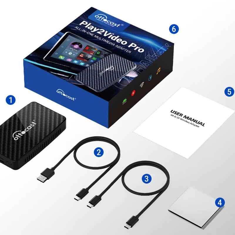 Android AI Box Pro – Wired to Wireless CarPlay Adapter with Built-in YouTube, Netflix, TikTok & IPTV | Car Multimedia Upgrade