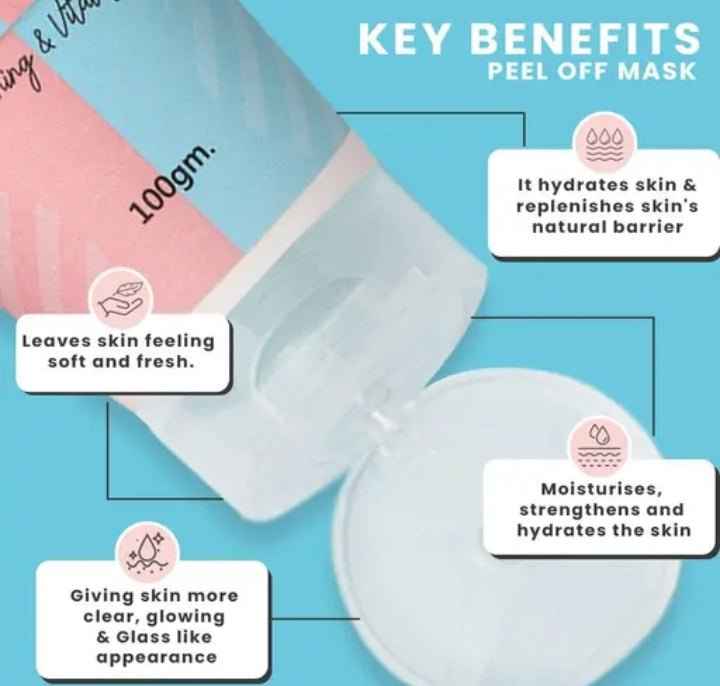 Glamyeda Rice & Ceramide Korean Glass Skin Peel Off Mask 100gm | Brightening & Hydrating Clay Peel Mask | Glowing Skin Treatment