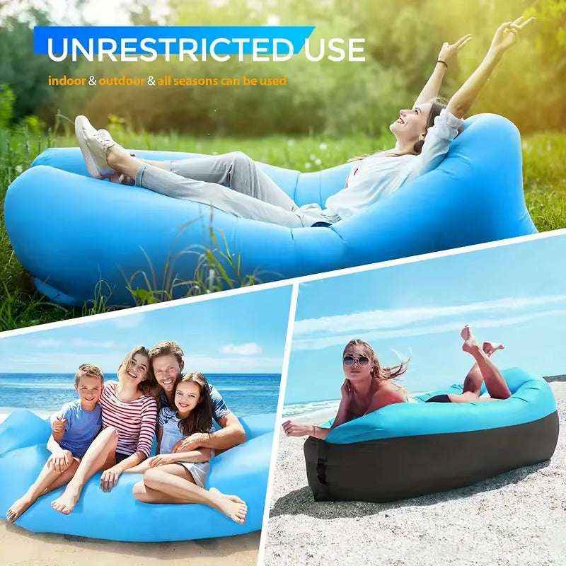 Inflatable Sofa Bed – Portable Outdoor Air Lounge Chair for Beach, Camping & Travel