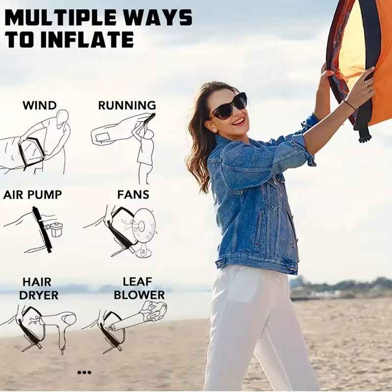 Inflatable Sofa Bed – Portable Outdoor Air Lounge Chair for Beach, Camping & Travel