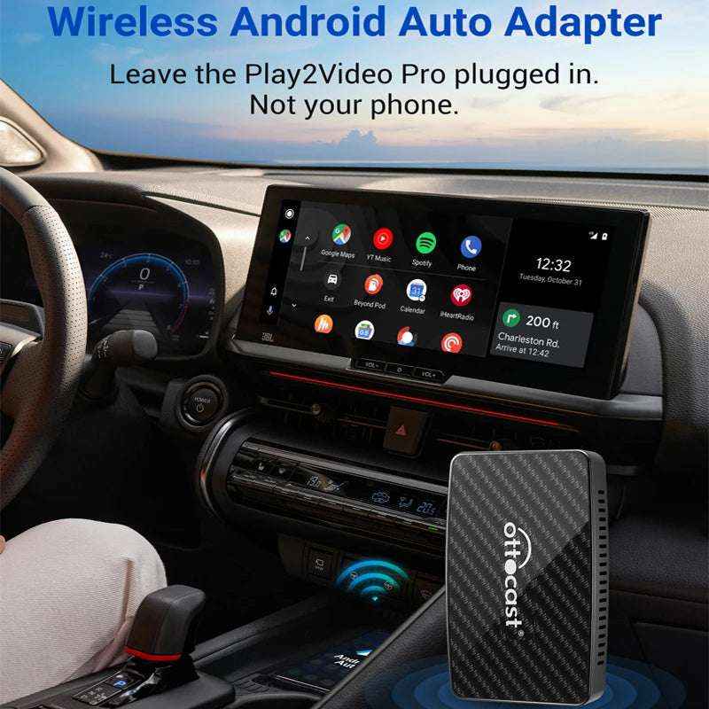 Android AI Box Pro – Wired to Wireless CarPlay Adapter with Built-in YouTube, Netflix, TikTok & IPTV | Car Multimedia Upgrade