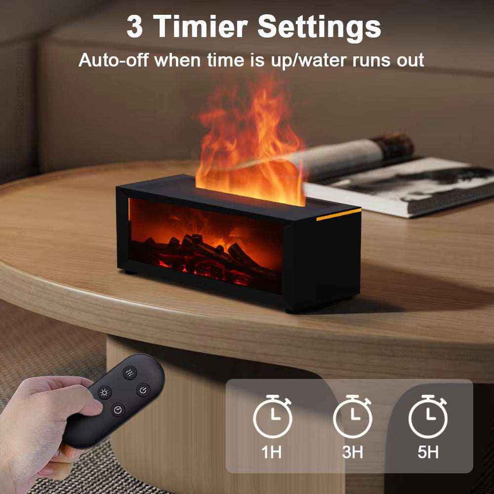 Flame Essential Oil Diffuser & Air Humidifier – 7 Color LED Night Light | 150ML Ultrasonic Aromatherapy Diffuser for Home, Bedroom, Office