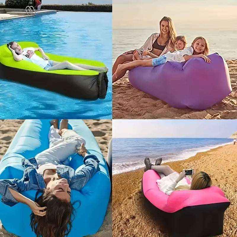 Inflatable Sofa Bed – Portable Outdoor Air Lounge Chair for Beach, Camping & Travel