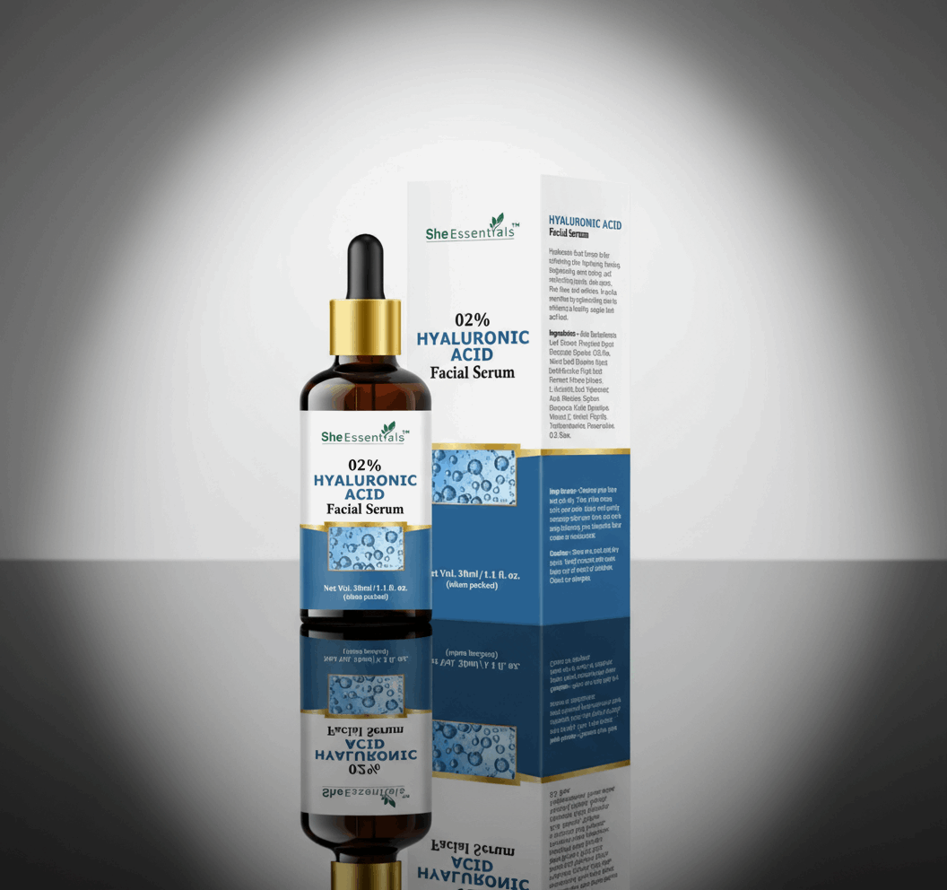She Essentials 02% Hyaluronic Acid Facial Serum – Deep Hydration & Anti - Aging Booster – 30ml - Agorge