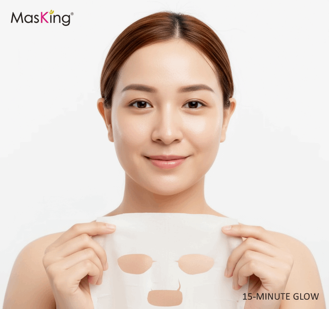 MasKing Facial Sheet Mask Combo Pack of 6 | Korean Hydrating Face Masks | Cucumber, Pomegranate, Vitamin - C, Aloe Vera, Honey & Kiwi | Instant Glow & Brightening | For All Skin Types - Agorge