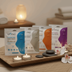 Alaroma Ultimate Skincare Sheet Mask Combo | Retinol, Rice Water, Hydrating & Vitamin - C Masks | Anti - Aging & Brightening | 15 - Min Facial for Radiant, Youthful Skin | Pack of 4 - Agorge