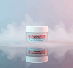 Glamveda Glass Skin Rice & Ceramide Moisturizer - Hydrating Face Cream for Clear, Glowing Skin | Skin Barrier Repair & Nourishing | 24 - Hour Moisturization - Agorge