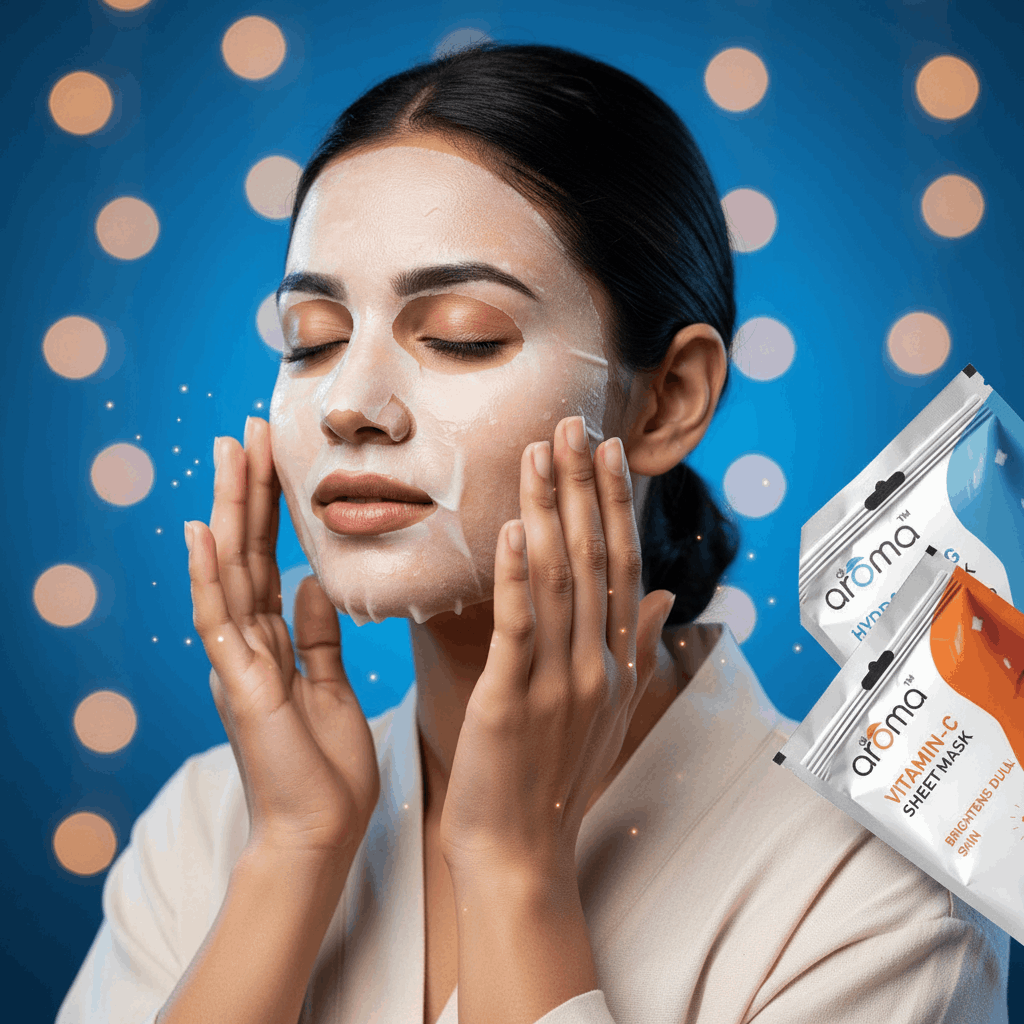 Alaroma Ultimate Skincare Sheet Mask Combo | Retinol, Rice Water, Hydrating & Vitamin - C Masks | Anti - Aging & Brightening | 15 - Min Facial for Radiant, Youthful Skin | Pack of 4 - Agorge