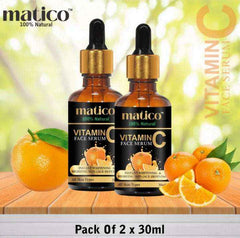 Matico Vitamin C Face Serum with Hyaluronic Acid & Aloe Vera - Brightening Anti - Aging Serum for Glowing Skin - 30ml - Agorge