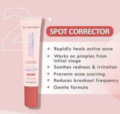 GLAMVEDA 2% Kojic Acid Dual Action Spot Corrector + Serum – Targets Blemishes, Dark Spots, Pigmentation & Uneven Tone | Fades Acne Scars | Promotes Clear Skin | Brightens Complexion & Boosts Radiance