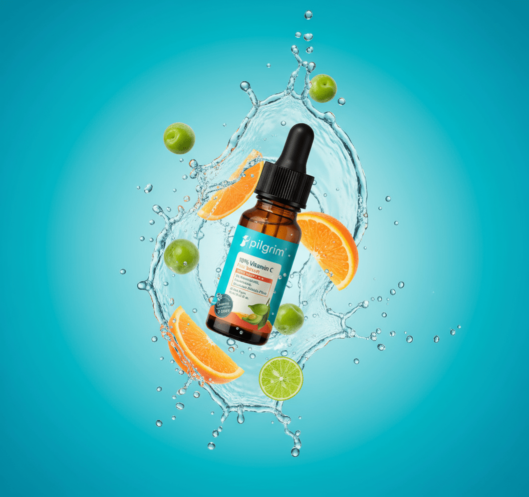 Pilgrim 10% Vitamin C Face Serum (10 ml) - Brightening & Anti - Aging Facial Serum with Kakadu Plum Extract - Agorge