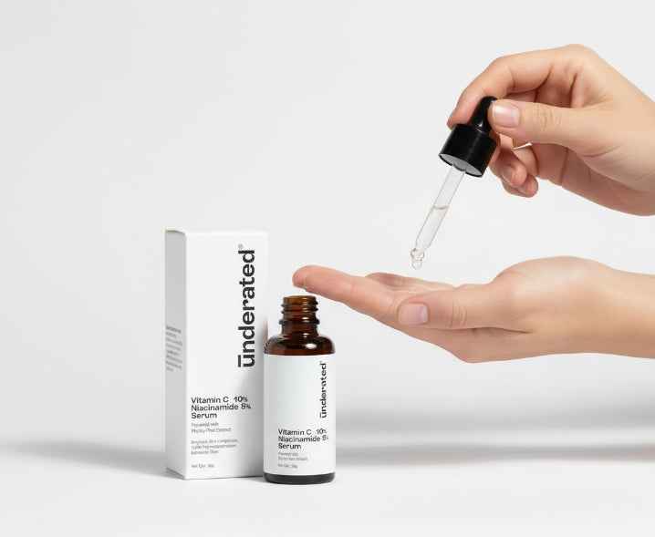 Underrated Vitamin C 10% + Niacinamide 5% Brightening Serum – Fades Dark Spots, Anti - Aging & Antioxidant Protection – 30g - Agorge