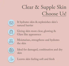 Glamveda Glass Skin Rice & Ceramide Water Tonic | Korean Skin Barrier Building & Nourishing | Hydrating Facial Toner for Dry & Combination Skin | Alcohol - Free | 100ml - Agorge