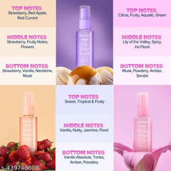 Aqualogica Refresh+ On the Go Set of 3 Perfume Body Mist 3x20ml - Long Lasting Fragrance for Women Travel Friendly Perfume Set