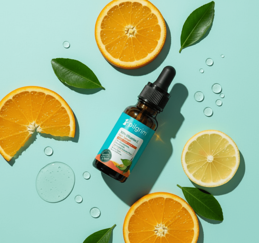 Pilgrim 10% Vitamin C Face Serum (10 ml) - Brightening & Anti - Aging Facial Serum with Kakadu Plum Extract - Agorge