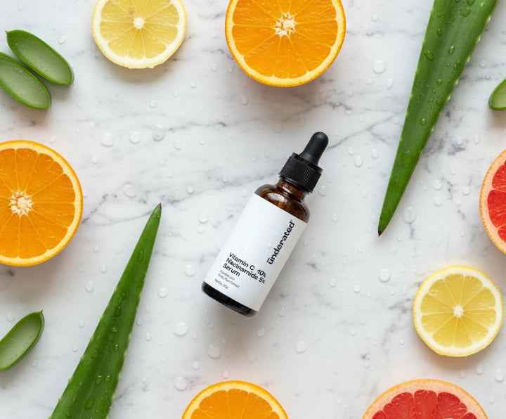 Underrated Vitamin C 10% + Niacinamide 5% Brightening Serum – Fades Dark Spots, Anti - Aging & Antioxidant Protection – 30g - Agorge